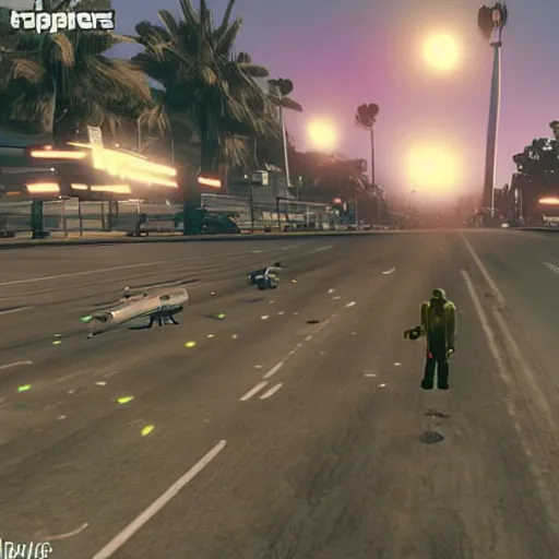 Image similar to trippy trip aliens in GTA V