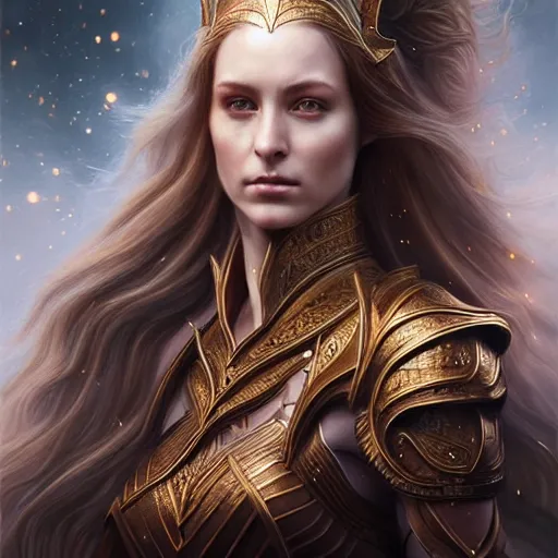 Image similar to Majestic and regal portrait of a riveting and awe inspirin female High Elf nobility, intricate, epic, elegant, menacing, fantasy, photo realistic, digital painting, hard focus, beautiful volumetric lighting, epic light, ultra detailed, by Leesha Hannigan, Ross Tran, Thierry Doizon, Kai Carpenter, Ignacio Fernández Ríos