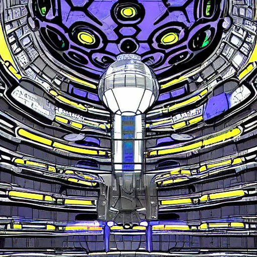 Image similar to interior alien science facility high detail, digital art