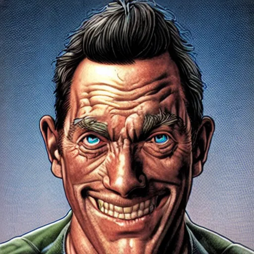 Image similar to a face on portrait of an engineer, by glenn fabry and jason edminston