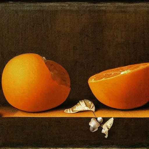 Image similar to 🍊🥛🚁🥇, intricate details, oil on canvas, highly detailed, by leonardo da vinci