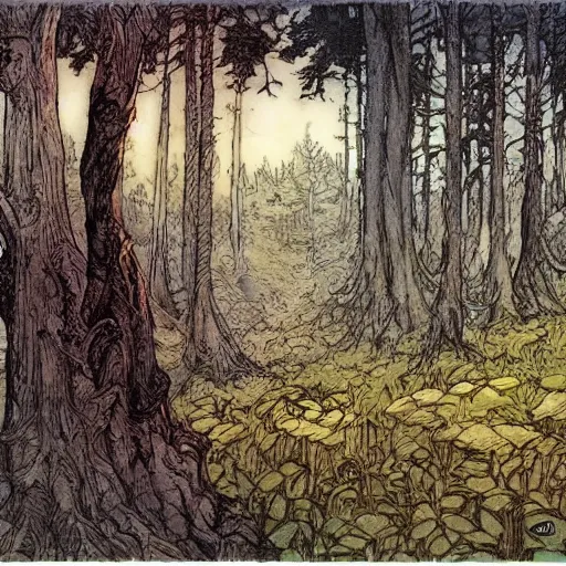 Prompt: Forest Landscape by Rebecca Guay Magic The Gathering