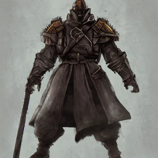 Image similar to fantasy concept art of stalin in dark souls, trending on artstation