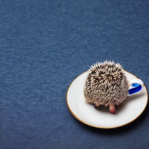 Image similar to baby hedgehog in a teacup, photography, minimalistic, 8 k