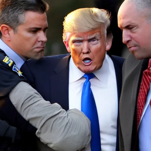 Prompt: Donald Trump arrested by the FBI, photo, 4k