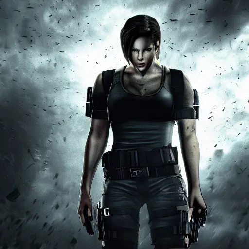 Prompt: Resident evil in a 16:9 aspect ratio