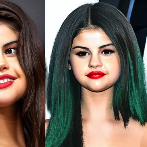 Image similar to selena gomez as a humanoid celery