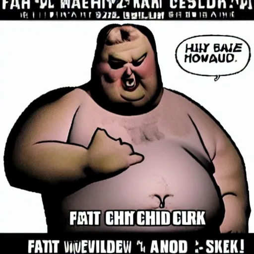 Image similar to fat chuck is mad