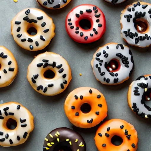 Prompt: Halloween Krispy Kreme Donuts, product photo