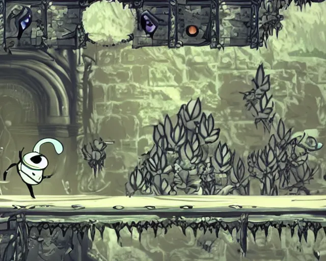 Image similar to screenshot of hollow knight