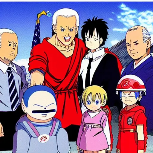 Image similar to Joe Biden anime Akira Toriyama
