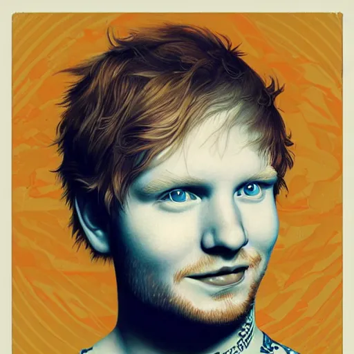 Prompt: ed sheeran portrait, Pixar style, by Tristan Eaton Stanley Artgerm and Tom Bagshaw.