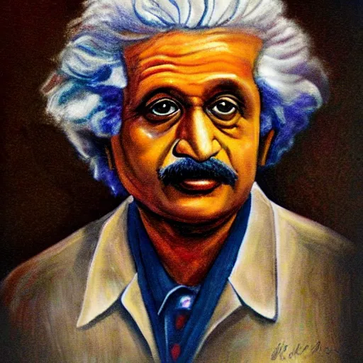 Prompt: indian einstein portrait