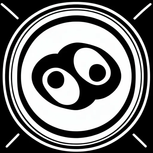 Prompt: the yin yang symbol, vector image, black and white