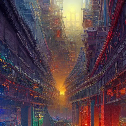 Image similar to artstation concept of a city from a past vision of the future, bright colorful, hyperdetailed, artstation trending, world renowned artists, worth1000.com, historic artworks society, antique renewel, cgsociety, by greg rutkowski, by Gustave Dore, Deviantart