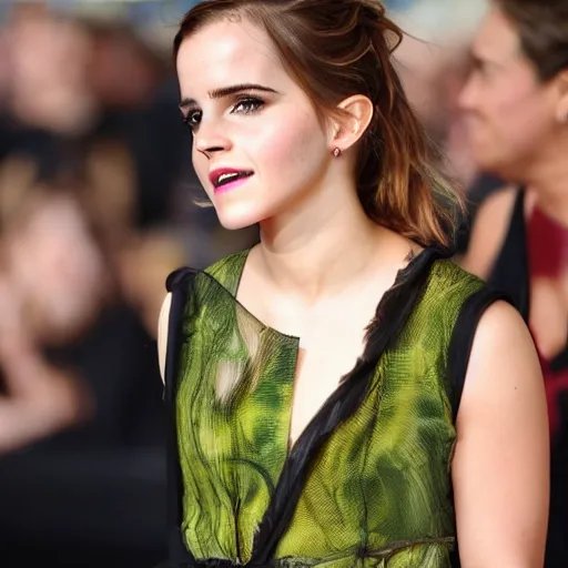 Image similar to photo of emma watson overflowing with electric energy