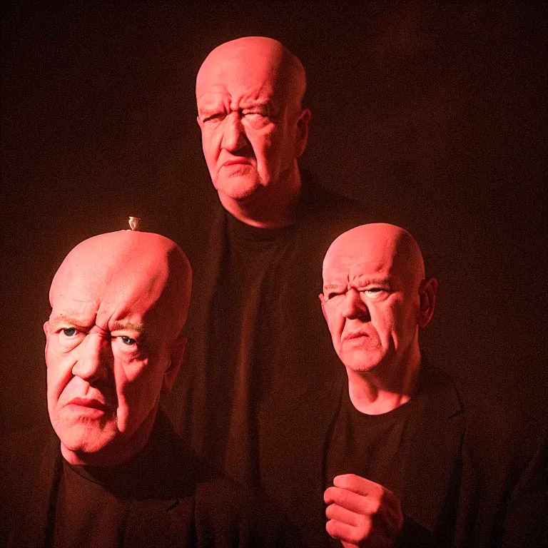 Image similar to david lynch as pinhead, movie still, 8 k, hdr, atmospheric lighting
