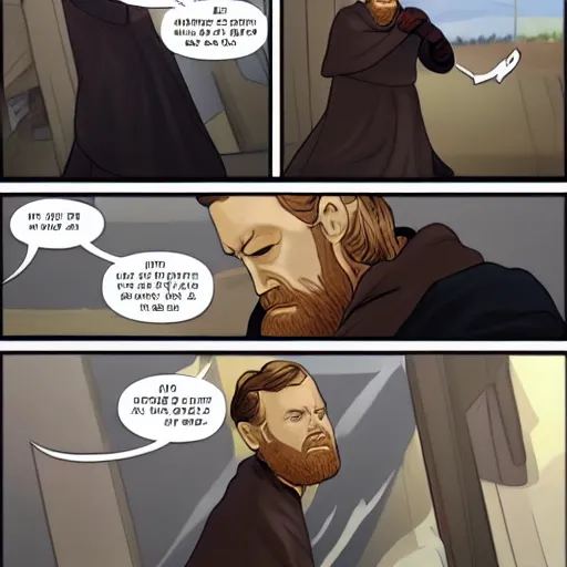 Prompt: Obi wan falling