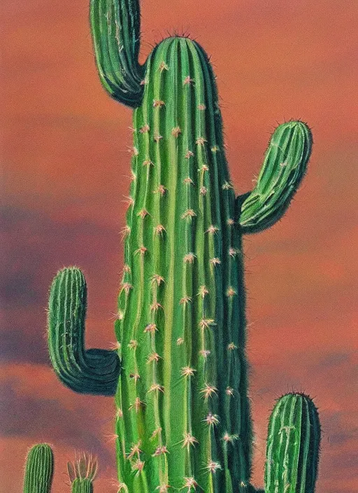 Image similar to a beautiful painting of the san pedro cactus spirit, fantast art, matte painting