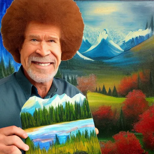 Image similar to the opposite of Bob Ross