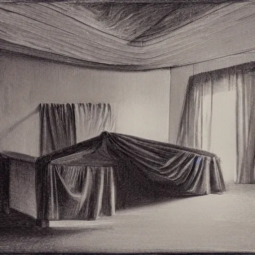 Image similar to a king-sized bed, on the dancefloor at a nightclub, studio lighting, chiaroscuro