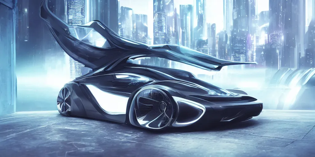 Prompt: a futuristic scifi cyberpunk car design, car design, vehicle, car photography, 4 k