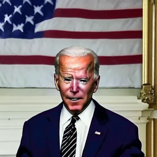 Image similar to homeless joe biden in the backrooms