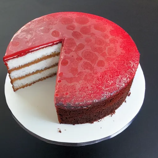 Prompt: a cake with blood samples