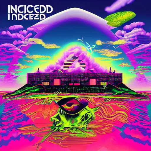 Prompt: brand new album artwork for Infected Mushroom album comprised of vaporwave music and the album artwork is vaporwave art style