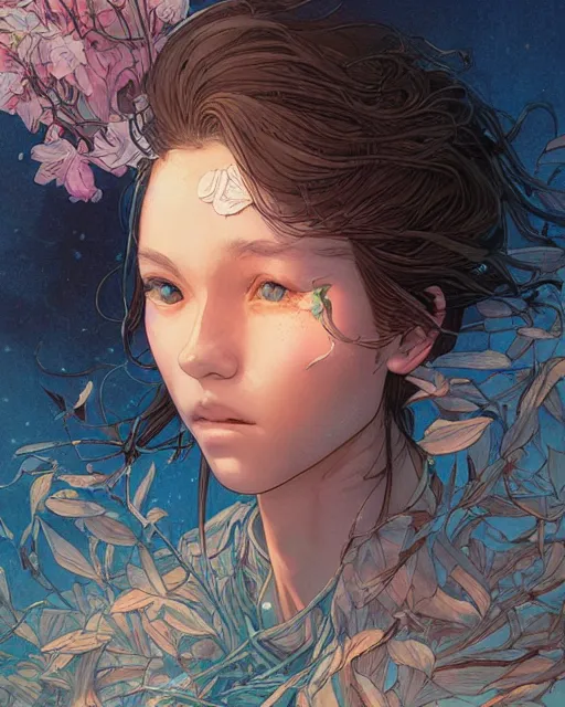 Image similar to a girl, full shot, visible face, ambient lighting, detailed, art by ayami kojima, makoto shinkai, kilian eng