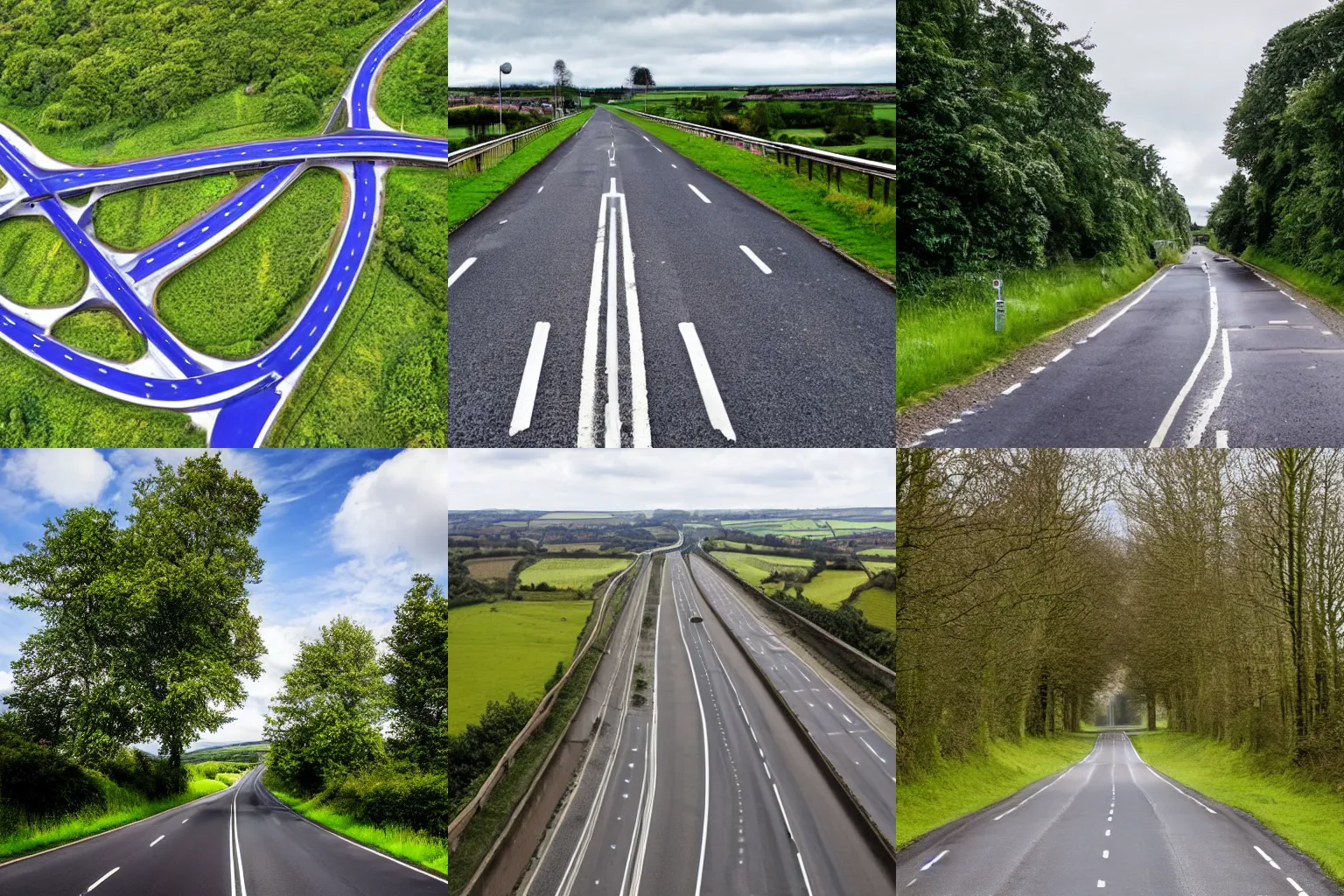 Prompt: a dual carriageway in the UK