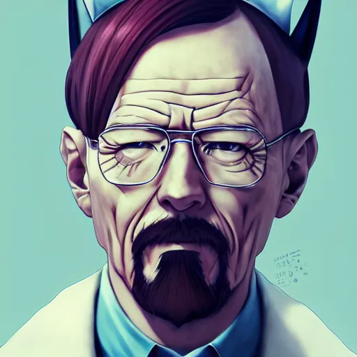 Prompt: anime portrait of walter white as an anime cat girl waifu by Stanley Artgerm Lau, WLOP, Rossdraws, James Jean, Andrei Riabovitchev, Marc Simonetti, and Sakimichan, trending on artstation