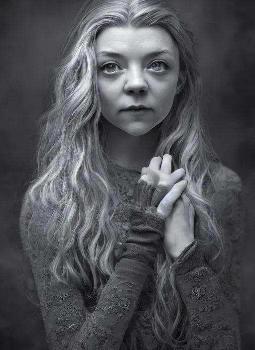 Image similar to natalie dormer, depth of field, zeiss lens, detailed, symmetrical, centered, fashion photoshoot, by nicoletta ceccoli, mark ryden, lostfish, earl nore, hyung tae, frank frazetta, breathtaking, 8 k resolution, extremely detailed, beautiful, establishing shot, artistic, hyperrealistic, octane render