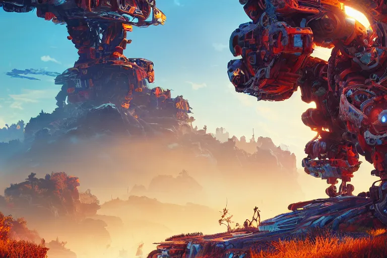 Image similar to scorcher machine mecanical creature robot of horizon forbidden west horizon zero dawn bioluminiscence global illumination ray tracing hdr fanart arstation by ian pesty and alena aenami artworks in 4 k