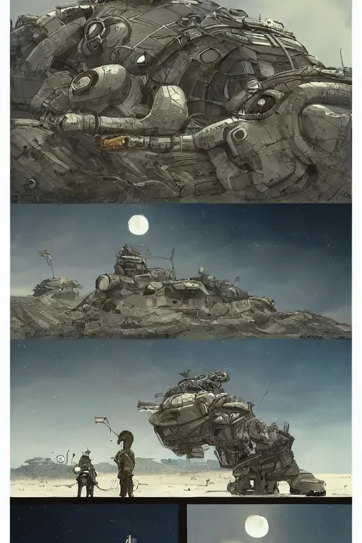 Image similar to anthropomorphic rodent with white and black ancestral ornate japanese tactical gear on an abandonment desert planet, long shot, rule of thirds, golden ratio, graphic novel by fiona staples and dustin nguyen, by beaststars and orange, peter elson, alan bean, studio ghibli, makoto shinkai