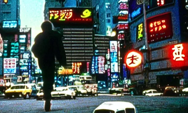 Prompt: full - color cinematic movie still from a 1 9 8 8 live - action adaptation of akira, in neo tokyo. science - fiction ; action ; gritty ; dystopian ; violent ; apocalyptic.
