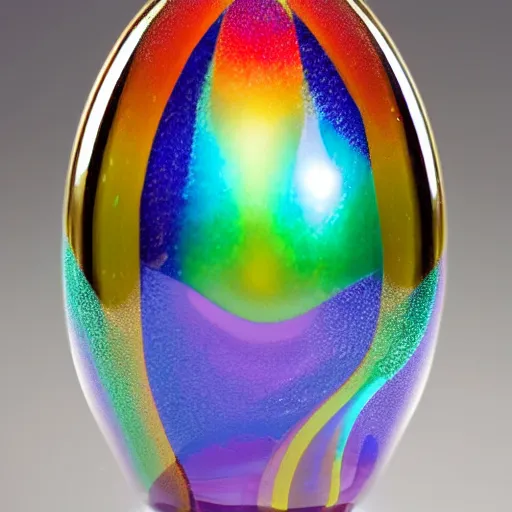 Image similar to rainbow themed faberge egg 4k studio photography