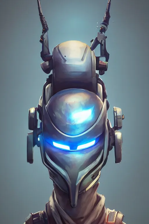 Image similar to epic mask helmet robot ninja portrait stylized as fornite style game design fanart by concept artist gervasio canda, behance hd by jesper ejsing, by rhads, makoto shinkai and lois van baarle, ilya kuvshinov, rossdraws global illumination radiating a glowing aura global illumination ray tracing hdr render in unreal engine 5