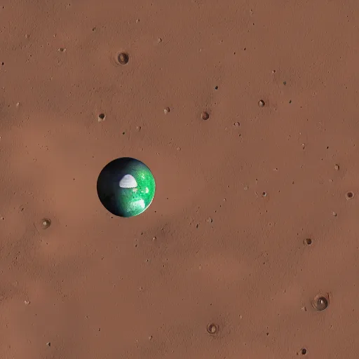 Image similar to a flag representing the earth on mars