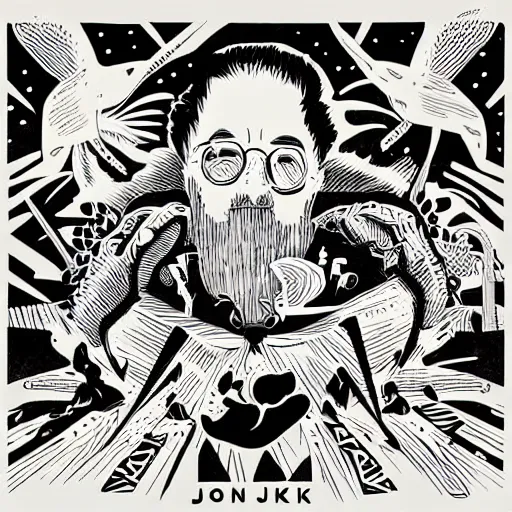 Prompt: album cover artwork for JONSK designed by Mcbess.