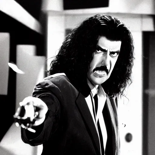 Image similar to film still of Weird Al playing Vincent Vega in Pulp Fiction, 4k