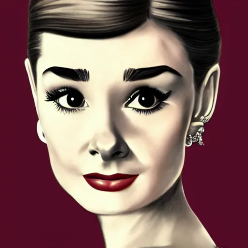 Prompt: gorgeous female Audrey Hepburn, 1930s style clothing, old photo from the 1930s, realistic character concept, medium shot, elegant pose, illustration, symmetrical face and body, realistic eyes, artstation, cinematic lighting, hyperdetailed, detailed realistic symmetrical eyes, cgsociety, 8k, high resolution, Charlie Bowater, Tom Bagshaw, Norman Rockwell, single face, insanely detailed and intricate, beautiful, elegant, autumn leaves background, vfx, postprocessing