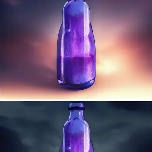 Image similar to mana potion,realistic and beautiful,artstation