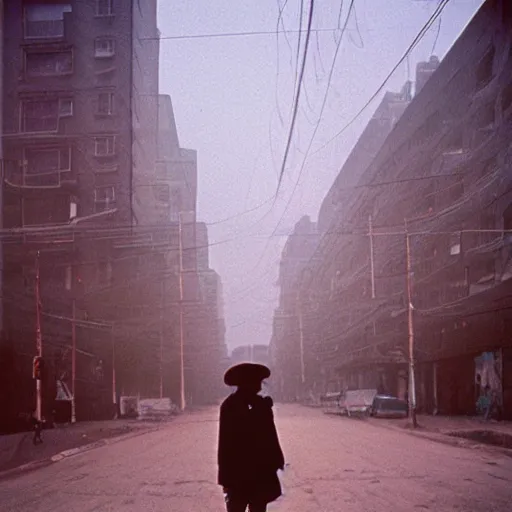 Image similar to empty street, quetzalcoatl, portrait, at night, by nan goldin, cinematography by jim jarmusch