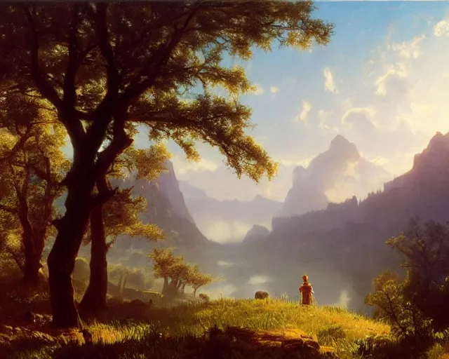 breath of the wild by albert bierstadt and vsevolod | Stable Diffusion