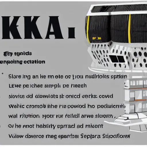 Image similar to highly detailed ikea instructions for building a spaceship