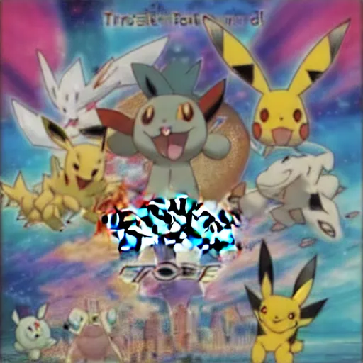 Image similar to pokemon the first movie on weed album cover