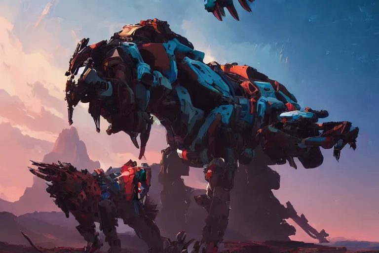 Image similar to sawtooth machine mecha animal beast robot of horizon forbidden west horizon zero dawn bioluminiscence, behance hd by jesper ejsing, by rhads, makoto shinkai and lois van baarle, ilya kuvshinov, rossdraws global illumination