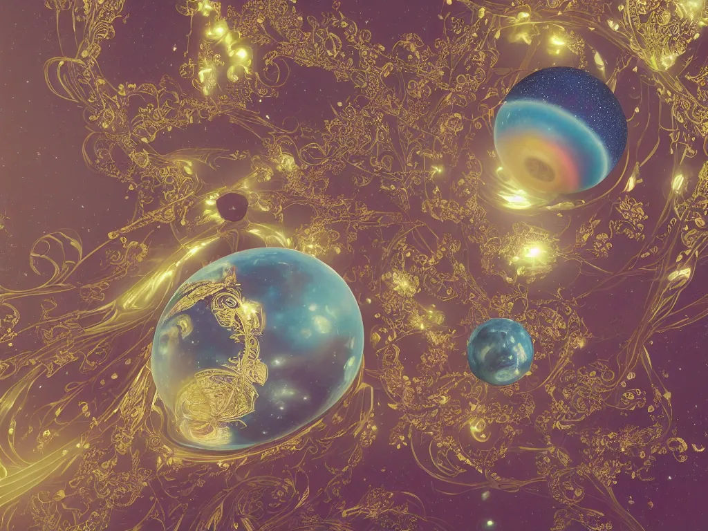 Prompt: the universe is a spheroid region 7 0 5 meters in diameter, sunlight study, art nouveau, by hans zatzka and ( ( ( ( ( ( ( cornelis de heem ) ) ) ) ) ) and ( ( ( ( lisa frank ) ) ) ), 8 k, sharp focus, octane render