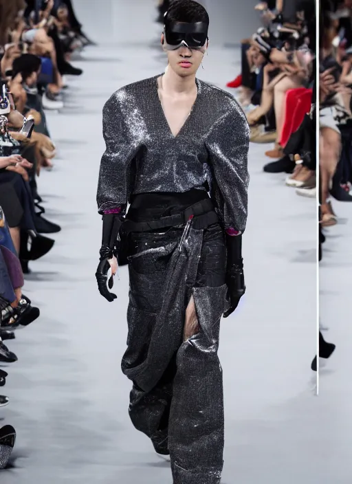 Image similar to hyperrealistic and heavy detailed Balenciaga runway show of marvel avengers , Leica SL2 50mm, vivid color, high quality, high textured, real life